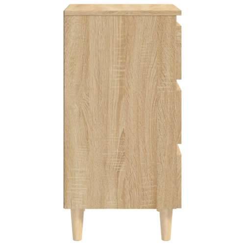 Noćni ormarić s drvenim nogama boja hrasta 40 x 35 x 69 cm - sonoma hrast 1 Cijena