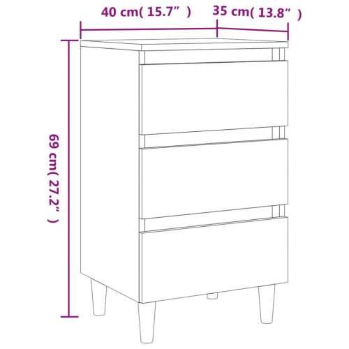 Noćni ormarić s drvenim nogama boja hrasta 40 x 35 x 69 cm - sonoma hrast 1 Cijena