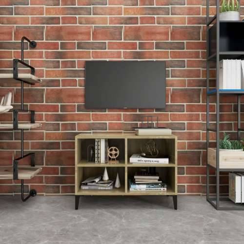 TV ormarić s metalnim nogama boja hrasta sonome 69,5x30x50 cm - sonoma hrast 1 69.5 cm Cijena