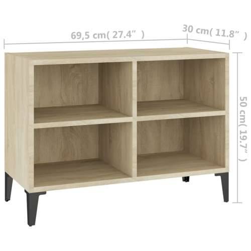 TV ormarić s metalnim nogama boja hrasta sonome 69,5x30x50 cm - sonoma hrast 1 69.5 cm Cijena