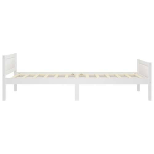 Okvir za krevet od masivne borovine bijeli 100 x 200 cm - Bijela 100 x 200 cm Cijena