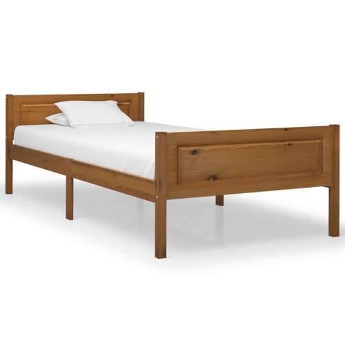 Okvir za krevet od masivne borovine smeđa boja meda 90 x 200 cm boja meda 90 x 200 cm Cijena