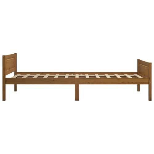 Okvir za krevet od masivne borovine smeđa boja meda 90 x 200 cm boja meda 90 x 200 cm Cijena