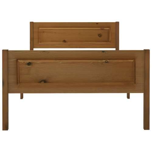 Okvir za krevet od masivne borovine smeđa boja meda 90 x 200 cm boja meda 90 x 200 cm Cijena
