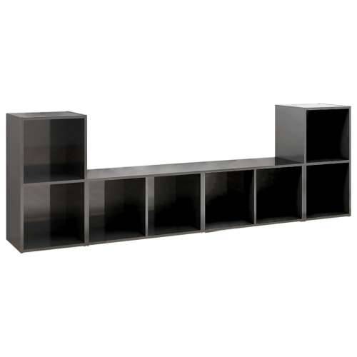 TV ormarići 4 kom sjajni sivi 72x35x36,5 cm konstruirano drvo - visoko sjajno siva 4 Cijena