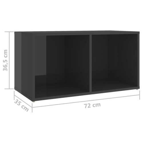 TV ormarići 4 kom sjajni sivi 72x35x36,5 cm konstruirano drvo - visoko sjajno siva 4 Cijena