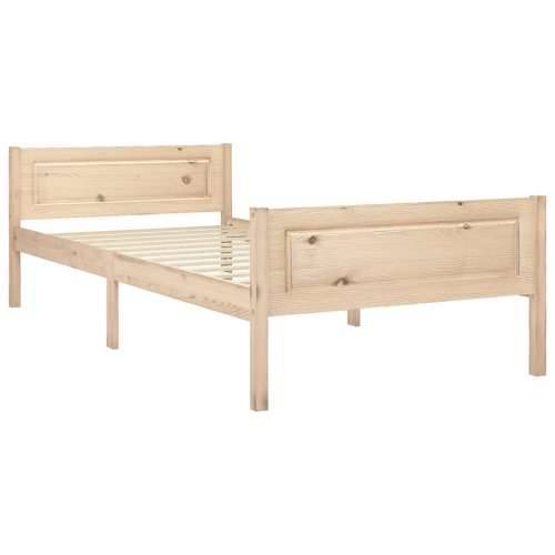 Okvir za krevet od masivne borovine 100 x 200 cm Smeđa 100 x 200 cm Cijena