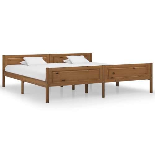Okvir za krevet od masivne borovine boja meda 200 x 200 cm - boja meda 200 x 200 cm Cijena