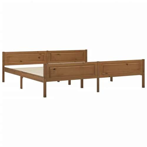 Okvir za krevet od masivne borovine boja meda 200 x 200 cm - boja meda 200 x 200 cm Cijena