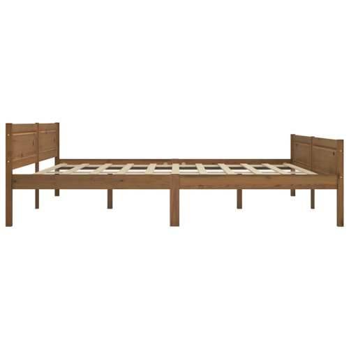 Okvir za krevet od masivne borovine boja meda 200 x 200 cm - boja meda 200 x 200 cm Cijena