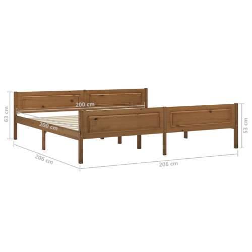 Okvir za krevet od masivne borovine boja meda 200 x 200 cm - boja meda 200 x 200 cm Cijena