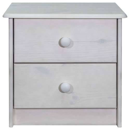 Noćni ormarić 43 x 34 x 40 cm od masivne borovine - Bijela 1 Cijena