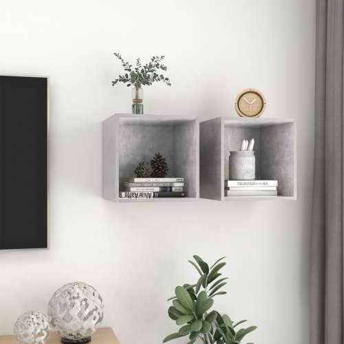 Zidni ormarići 2 kom boja betona 37x37x37 cm konstruirano drvo - Beton siva 2 1 Cijena