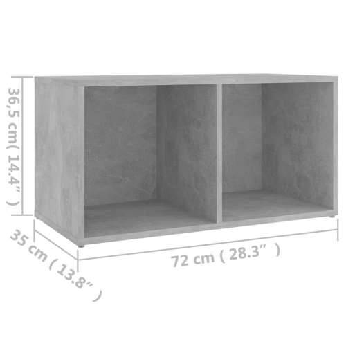 TV ormarić boja betona 72 x 35 x 36,5 cm od konstruiranog drva - Beton siva 1 36.5 cm 72 cm Cijena