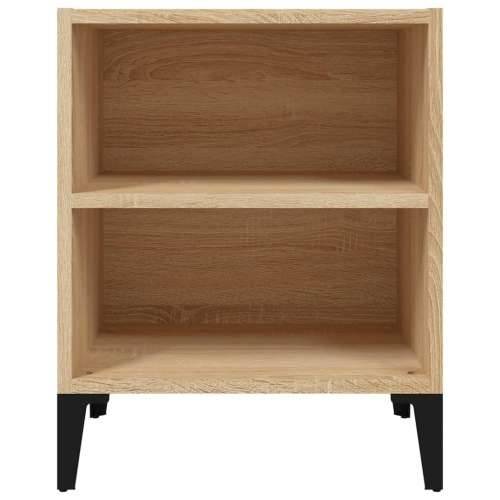 Noćni ormarić s metalnim nogama boja hrasta 40 x 30 x 50 cm - sonoma hrast 1 Cijena