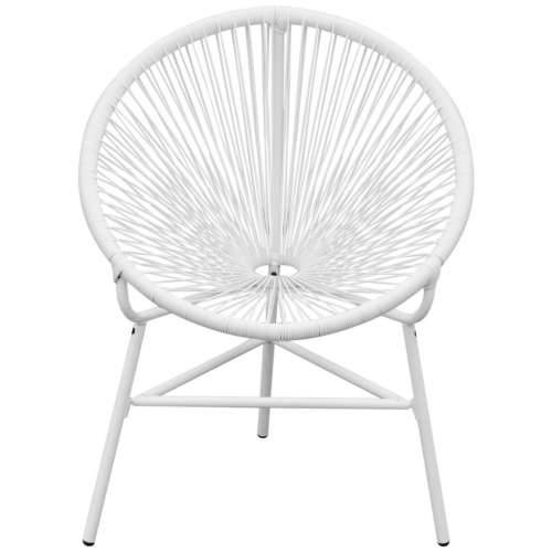 Vrtna okrugla stolica poliratan bijela Cijena