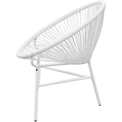 Vrtna okrugla stolica poliratan bijela Cijena