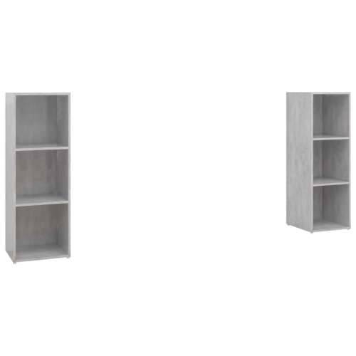 TV ormarići 2 kom boja betona 107x35x37 cm konstruiranog drva - Beton siva 2 37 cm 107 cm Cijena
