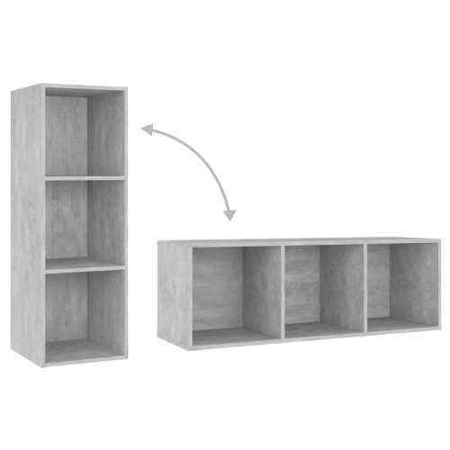 TV ormarići 4kom siva boja betona 107x35x37cm konstruirano drvo - Beton siva 4 Cijena