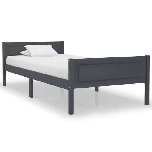Okvir za krevet od masivne borovine sivi 100 x 200 cm  - Siva 100 x 200 cm Cijena