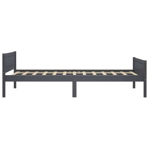 Okvir za krevet od masivne borovine sivi 100 x 200 cm  - Siva 100 x 200 cm Cijena