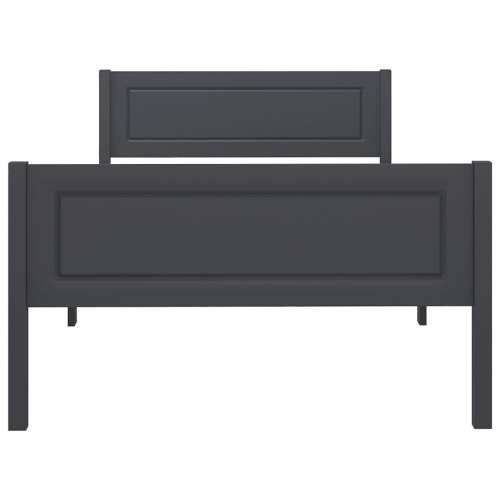Okvir za krevet od masivne borovine sivi 100 x 200 cm  - Siva 100 x 200 cm Cijena