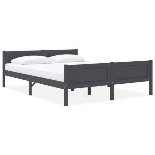 Okvir za krevet od masivne borovine sivi 140 x 200 cm - Siva 140 x 200 cm Cijena