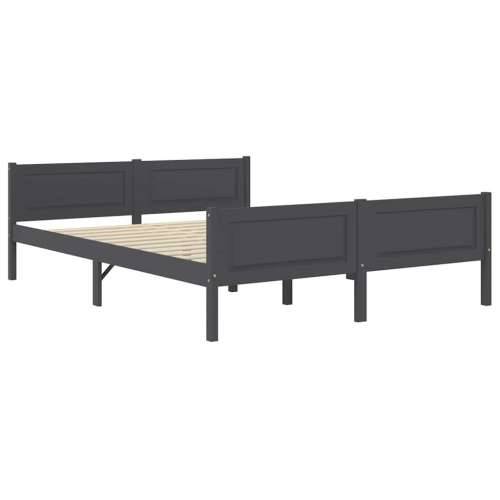 Okvir za krevet od masivne borovine sivi 140 x 200 cm - Siva 140 x 200 cm Cijena
