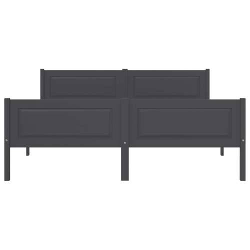 Okvir za krevet od masivne borovine sivi 140 x 200 cm - Siva 140 x 200 cm Cijena