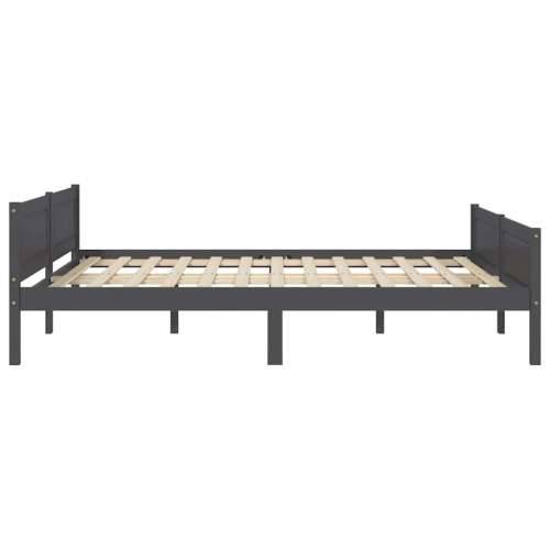 Okvir za krevet od masivne borovine sivi 140 x 200 cm - Siva 140 x 200 cm Cijena
