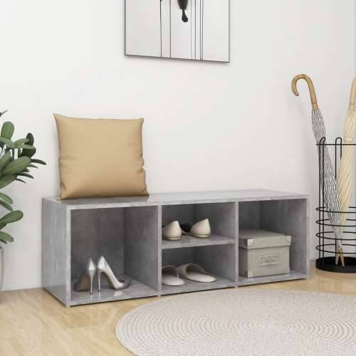 Klupa za spremanje obuće siva boja betona 105x35x35 cm drvena - Beton siva 1 Cijena