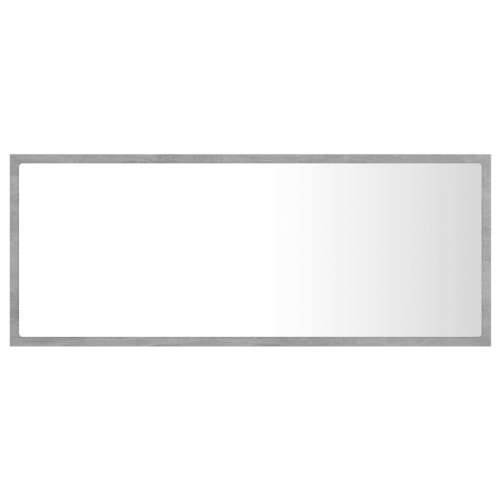LED kupaonsko ogledalo siva boja betona 100x8,5x37 cm akrilno - Beton siva 1 Cijena