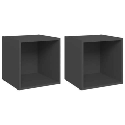 TV ormarići 2 kom sivi 37 x 35 x 37 cm konstruirano drvo - Siva 2 Cijena