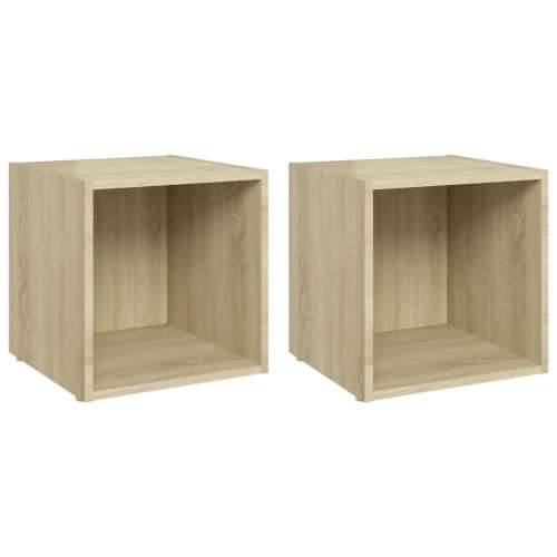 TV ormarići 2 kom boja hrasta 37 x 35 x 37 cm konstruirano drvo - sonoma hrast 2 Cijena