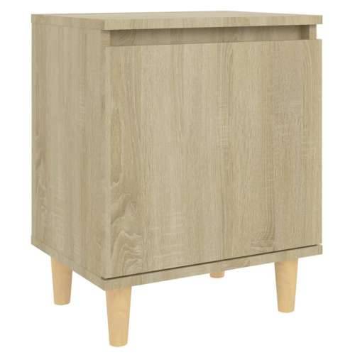 Noćni ormarić s drvenim nogama boja hrasta sonome 40x30x50 cm - sonoma hrast 1 Cijena