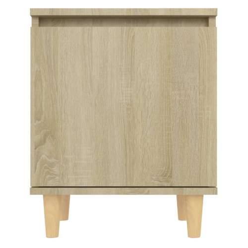 Noćni ormarić s drvenim nogama boja hrasta sonome 40x30x50 cm - sonoma hrast 1 Cijena