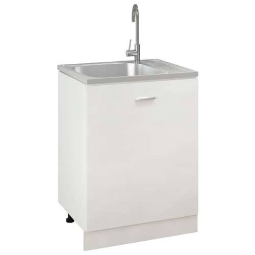 Kuhinjski sudoper s cjedilom srebrni 600 x 500 x 155 mm čelični - 500 x 600 x 155 mm Cijena