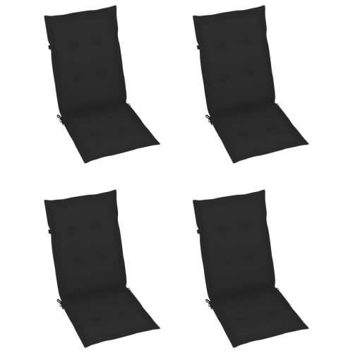 Nagibne vrtne stolice s jastucima 4 kom masivno bagremovo drvo - Crna 120 x 50 x 3 cm 4 1 Cijena