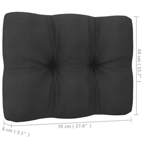 13-dijelna vrtna garnitura s jastucima od masivne borovine crna Cijena