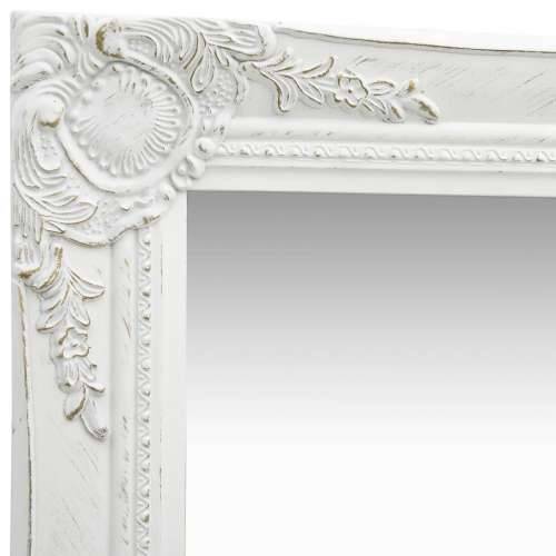 Zidno ogledalo u baroknom stilu 40 x 40 cm bijelo Cijena