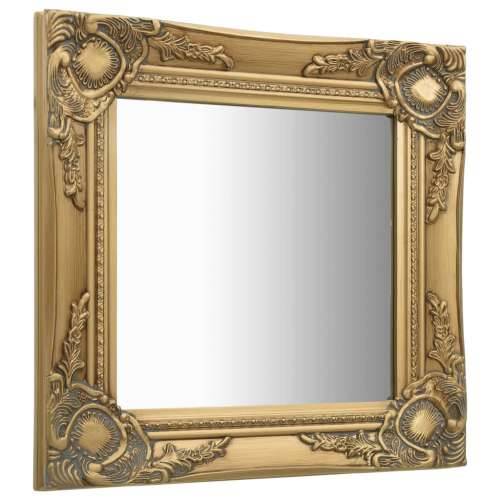 Zidno ogledalo u baroknom stilu 40 x 40 cm zlatno Cijena