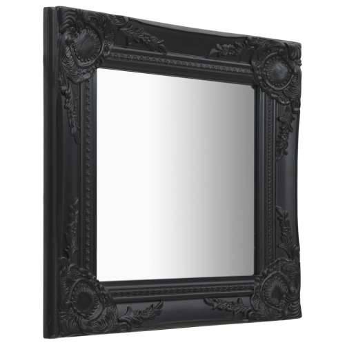 Zidno ogledalo u baroknom stilu 40 x 40 cm crno Cijena