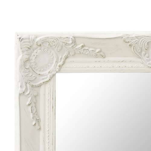 Zidno ogledalo u baroknom stilu 50 x 40 cm bijelo Cijena