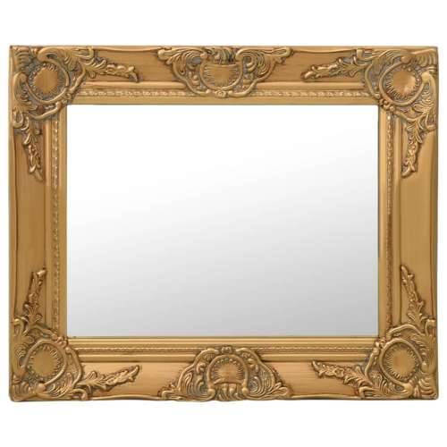 Zidno ogledalo u baroknom stilu 50 x 40 cm zlatno