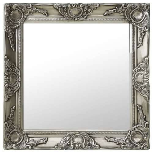 Zidno ogledalo u baroknom stilu 50 x 50 cm srebrno