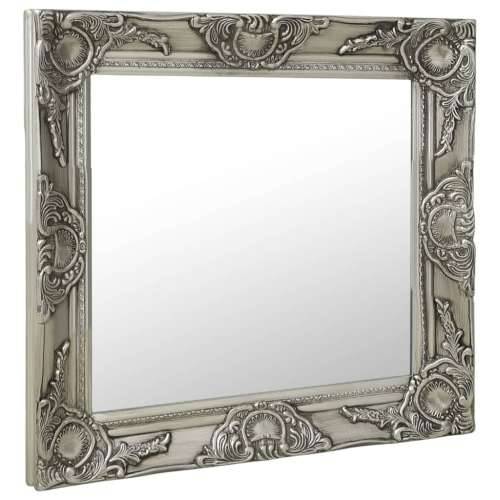 Zidno ogledalo u baroknom stilu 50 x 50 cm srebrno Cijena