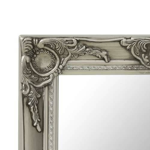 Zidno ogledalo u baroknom stilu 50 x 50 cm srebrno Cijena