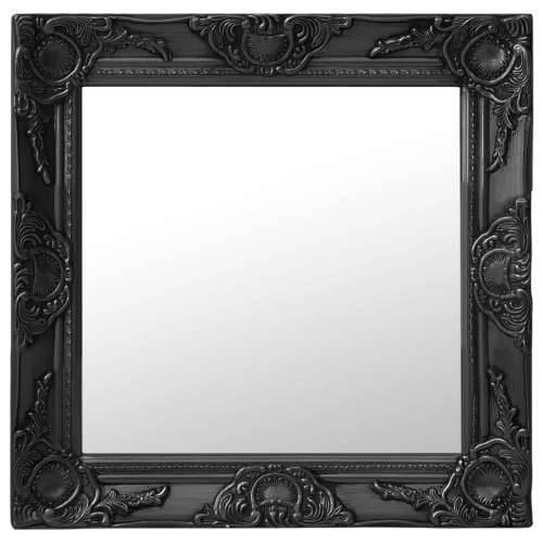 Zidno ogledalo u baroknom stilu 50 x 50 cm crno