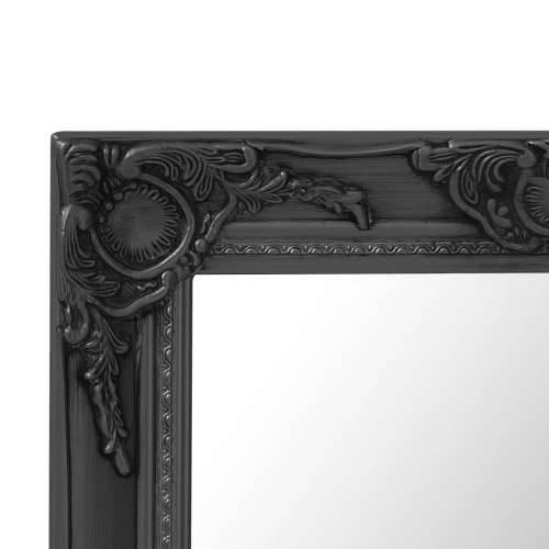 Zidno ogledalo u baroknom stilu 50 x 50 cm crno Cijena
