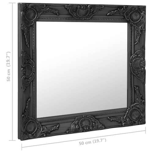 Zidno ogledalo u baroknom stilu 50 x 50 cm crno Cijena